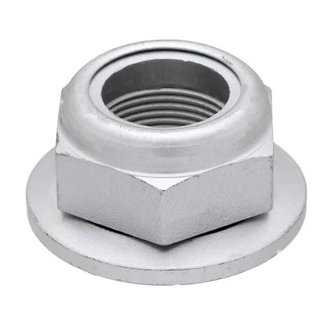 Close-up of axle nut from 2 Pack Front Wheel Hub Bearing Repair Kit For Front Driver And Passenger Side For 2011 To 2014 Ford Edge And 2011 To 2015 Lincoln MKX OE Replacement Direct Fit Ready To Roll