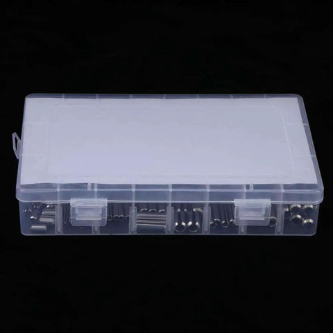 Stainless Steel Spring Tension Pins Set 280 Pcs M1.5 To M8 304 Material Elastic Cylinder Pins Heavy Duty Mechanical Fasteners With Durable Plastic Storage Box