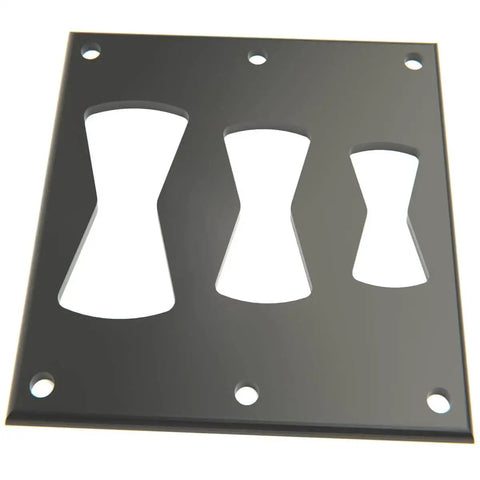 Front view of Bowtie Inlay Router Jig Set With 3 Size Templates And Insert Jig Included For Woodworking, Pro Grade Bowtie Joint Cutting Kit