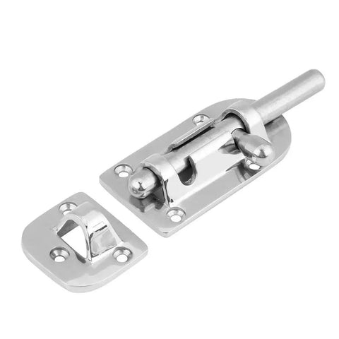 Aumotop 2-piece stainless steel boat door/window lock latch with strike plate, 110mm