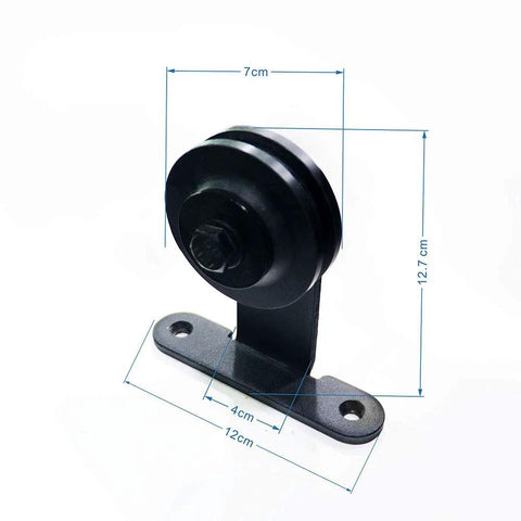 Top-mounted roller from the Vintage Kate Sliding Barn Door Hardware Kit For One Door, 8 Foot Track With 2 X 1220mm Rails.