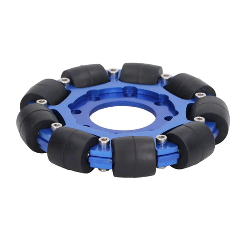 Omni Wheel 4 Inch Aluminum Hub Omnidirectional Wheel For Robotics DIY Projects Built To Last With Durable Silicone Tread