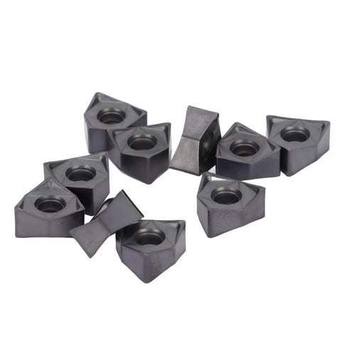 10Pcs Black Coated Carbide Turning Inserts For CNC Lathe And Milling Tools Indexable Cutting Inserts For Steel Wood And Metal Machining