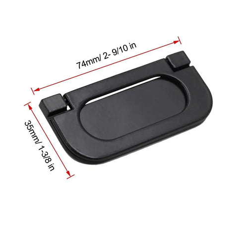 2 Pack Modern Flush Ring Pull Door Handles 2.5 Inch Hole Spacing Flush Mount Recessed Zinc Alloy Ring Pull Handles for Cabinets Kitchen