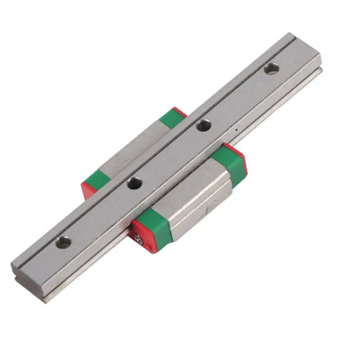 Compact 12mm Linear Rail With Four Point Ball Retainer And Built In Lubrication System Includes 100mm Travel in steel for automation