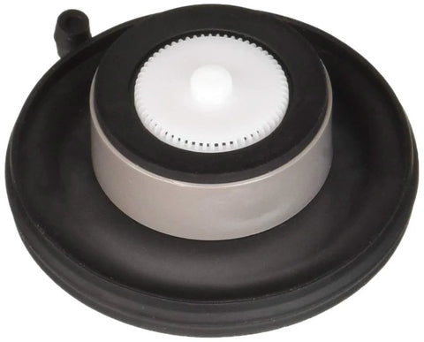 Hunter Sprinklers 332100 plastic valve diaphragm assembly with white diaphragm and gray ring on black base