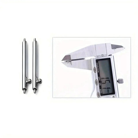 20mm Quick Release Watch Pins Set, Stainless Steel Replacement Band Pins, 6Pcs, 1.5mm Diameter with digital caliper