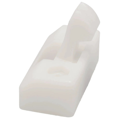 Side view of Washer Dryer Door Catch Replacement For AP4107272 1375320 1419077 Durable Secure Closure in white plastic