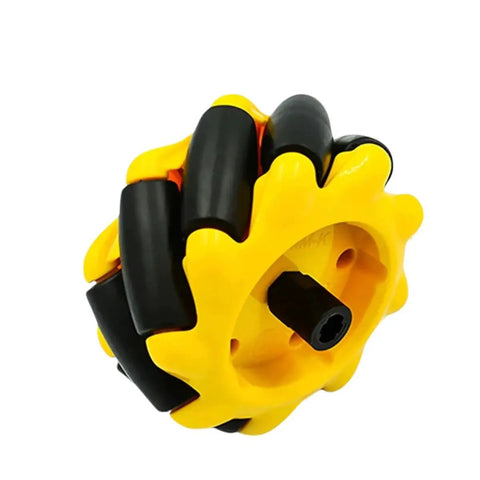 Yellow mecanum wheel from Mecanum Wheel Kit For Smart Robot Car Omni-Directional Drive High Hardness Plastic 60mm 48mm 60mm 80mm 97mm Sizes With 6mm Hubs TT Motor Compatible Easy Install Durable Build For Long Lasting Performance In Tough Environments For DIY Bots