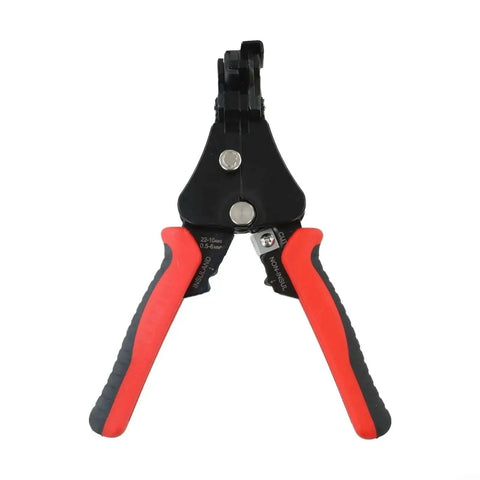 Multifunctional Wire Stripper Tool With Auto Adjusting Crimper And Cutter For 0.5 To 6 Mm2 Cables, ergonomic red and black handle