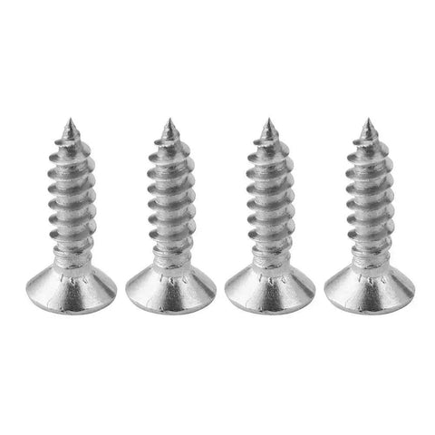 Turn Catch Rotate Lock screws, four 316 stainless steel marine-grade screws with flat countersunk heads
