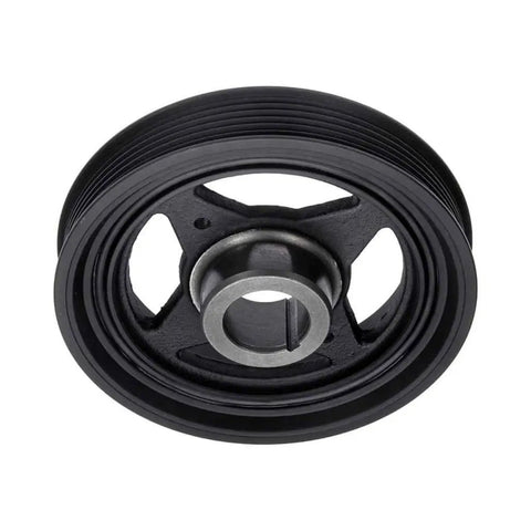 Direct Fit Nissan Sentra Harmonic Balancer Replacement For 2007 To 2019 Black Finish Serpentine Drive Belt Type Keyway 1 Mounting Hole OEM Numbers 123031KC0A And 123031KC0B