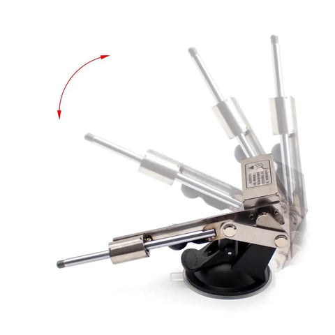 Beefy Mini Telescopic Linear Actuator with 60mm aluminum plate, 39mm stroke, showing movement range and stainless steel parts