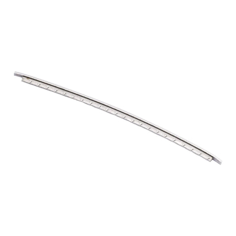 Close-up of 2.0mm Stainless Steel Fret Wire Set For Banjo And Vintage Fender Guitars, showing a pre-radiused 24-piece fret.