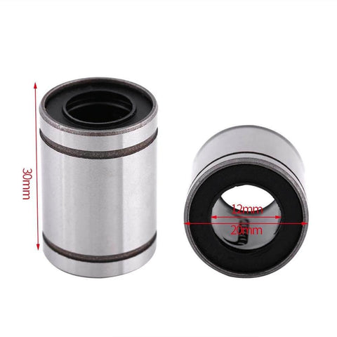10 Pack 12x20x30mm Linear Bearings For 12mm Rods Smooth Ball Bearing Slides For CNC And 3D Printer Projects Steel Construction