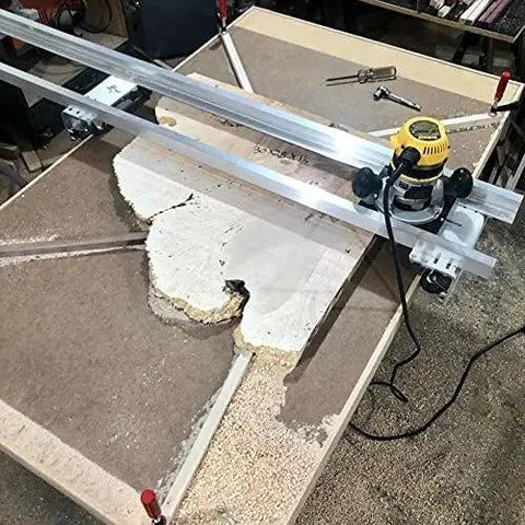 Slab Jig Router Sled for Woodworking, Level and Trim Wood Slabs Up To 64 Inches Wide, Portable Durable Pro Grade Router Jig