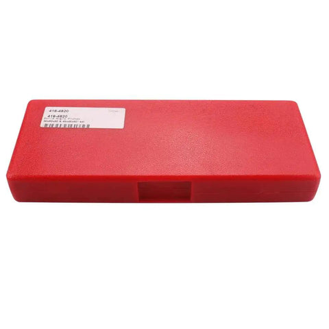 Red carrying case for Two Piece Precision Angle Plate Set For 45 45 90 And 30 60 90 Degrees In Hardened Steel