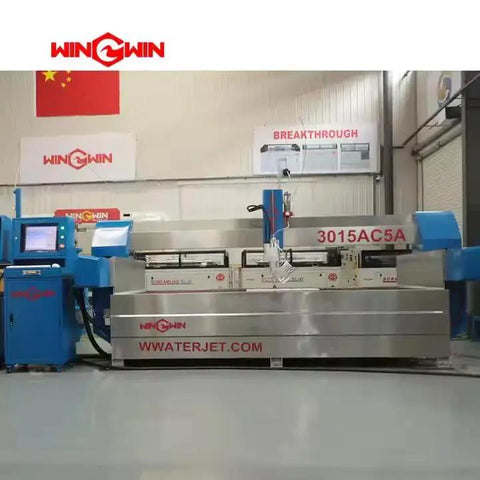 High-performance waterjet cutting machine in industrial workshop