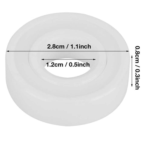 Two white ceramic 6001-2RS deep groove ball bearings, double sealed, 12x28x8 mm