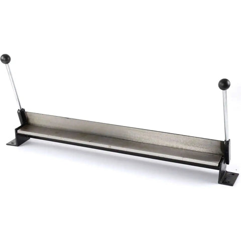 Heavy Duty 17 Gauge Bending Brake For 30-Inch Wide Sheet Metal, 0 To 90 Degrees Bends with handles, side view