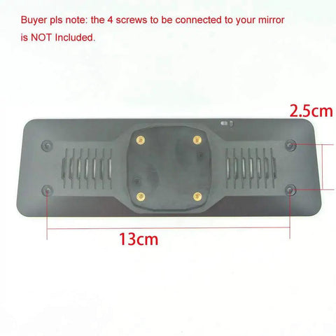 Metal Rear View Mirror Back Plate Panel And Dash Cam Mount Arm For Car DVR Replacement Strap Free Bracket features 13cm by 2.5cm spacing