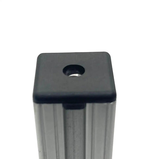 15 Series 1.5 Inch Square End Cap Black ABS Plastic For 80 20 Aluminum Extrusion T Slot Accessories installed top view