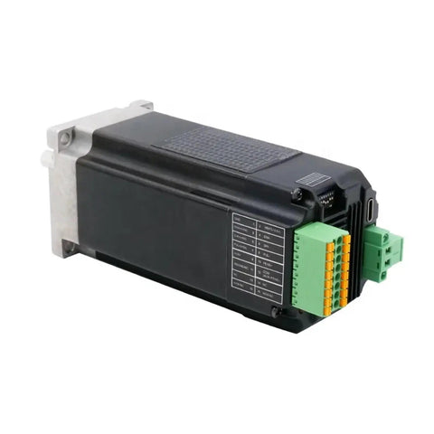 High Speed 23 Small Bottom Wiring Servo Motor With Encoder for 3D Printers, shown in a compact design, side view