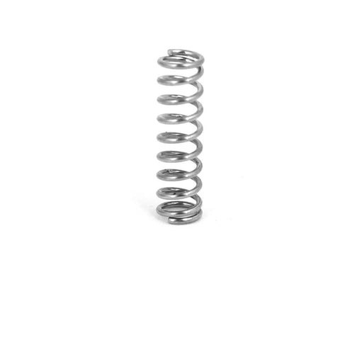 304 stainless steel compression spring, 3 mm outer diameter, 0.4 mm wire, 10 mm free length.