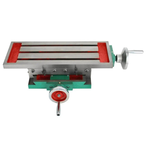 2 Axis Cross Slide Bench Drill Vise Fixture With Adjustable Handle for milling machines, heavy-duty cast iron construction.