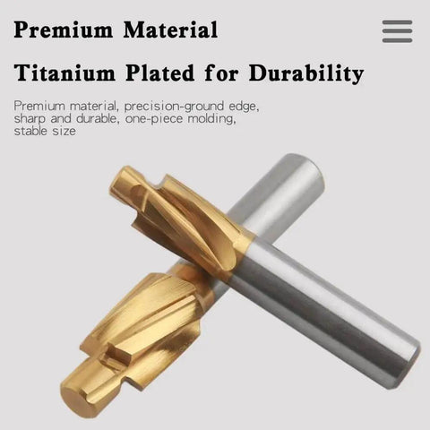 HSS M2 TiN Coated 5-Piece Counterbore End Mill Set For M3 To M8 Sizes, 4 Flutes, Built Tough For Cutting Steel Stainless Steel Aluminum And Copper
