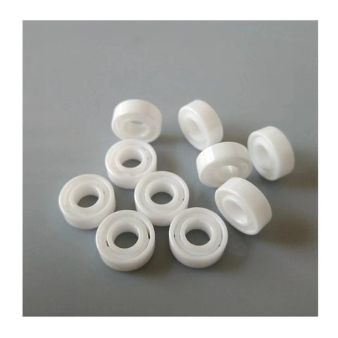 10 Pcs 623 Fishing Reel Bearing ABEC 9 3x10x4mm Zirconia ZrO2 Full Ceramic Ball Bearings 623CE All Zirconia displayed on gray background