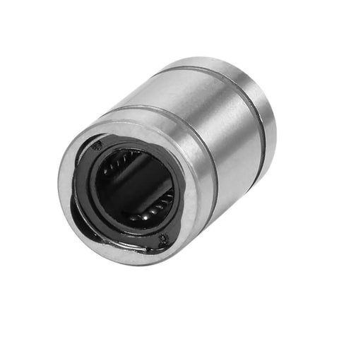 Close-up of LM5UU Linear Ball Bearing 6 Pack, 5mm Bore, 10mm OD, 15mm Long, 45 Steel for CNC Machines and 3D Printers