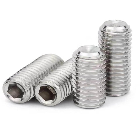 Durable M4-0.7x6mm Hex Socket Head Cup Point Set Screws Internal Hex Drive Grub Screws 304 Stainless Steel For Bathroom Fixtures