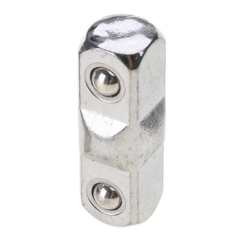 Front view of URTERYSER 3/8-inch socket sleeve adapter in chrome metal