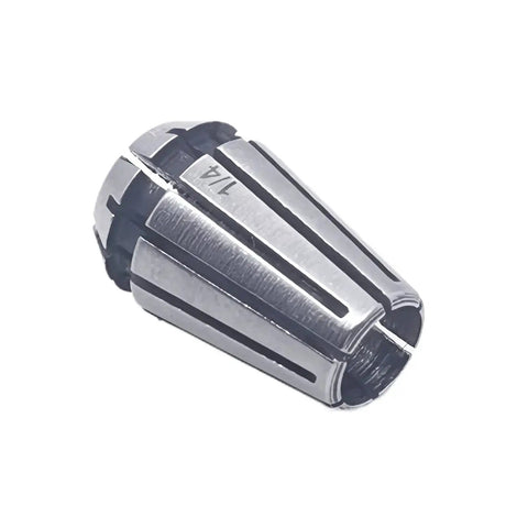 Close-up of 1/4 inch ER11 collet in the ER11 Collet Nut Set for CNC lathe and milling machines, made from 65Mn spring steel.