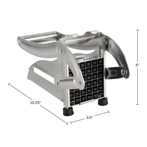 Homemade Fries Made Easy With A French Fry Cutter That Has Two Blades For Shoestring And Steak Fries Stainless Steel Potato Slicer With Non Slip Suction Cups Game Changing Manual Press For Perfect Crispy Results By Classic Cuisine