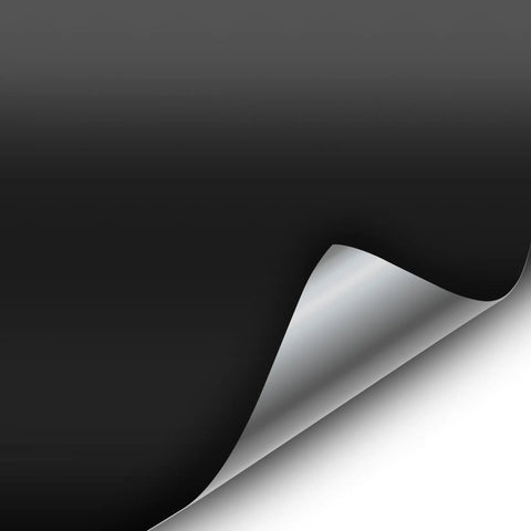 Matte Black Vinyl Wrap Roll With XPO Air Release Technology For DIYers 1Ft By 5Ft durable lightweight film showing edge detail.