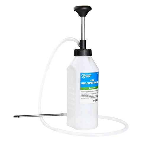 1 Liter Oil Transfer Pump For Engine And Transmission Fluids Narrow Space with ergonomic handle and hose