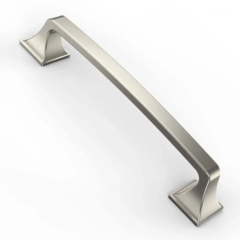 10 Pack 5 Inch 128mm Brushed Satin Nickel Cabinet Handles for kitchen cabinets and drawers, side view