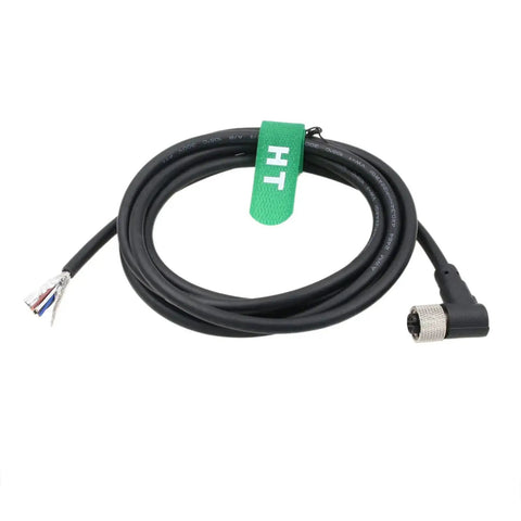 Right Angle M12 A Coded 4 Pin Female Connector Cable With Open Wire Ends For Industrial Automation Devices And Sensor Actuator Networks IO Link Profibus CANopen DeviceNet 15m Length