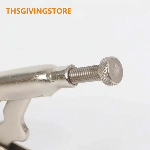 Close-up of 8-Inch Sheet Metal Bender Hand Seamer Locking Tool Pro Grade Heavy Duty with Adjustable Flat Head and Vise Grip Clamp