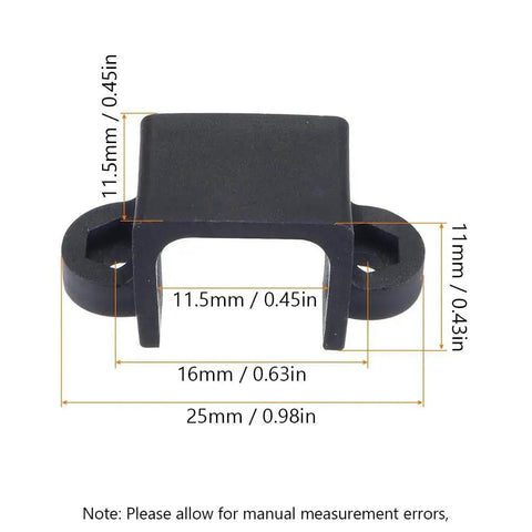4 Pack Motor Mounting Bracket Kit With Screws And Nuts For N20 And N30 Geared Motors Black ABS Plastic Durable Lightweight And Easy To Install Provides Strong Motor Fixing And Solid Support For DIY Robotics And Small Machinery By Betool, dimensions included