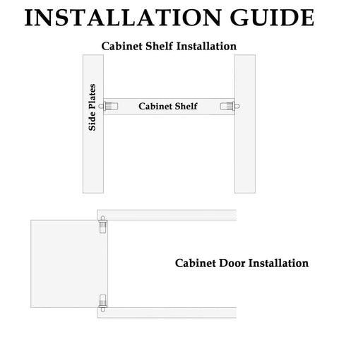 Installation guide for 8 Pieces Cabinet Door Damper Pins Dual Purpose Replacement Pins For Cabinets And Shelves.