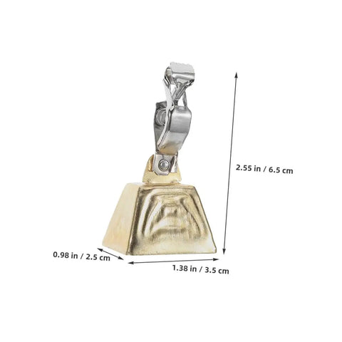 Stainless Steel Clip On Fishing Rod Bite Alarm Bells Set With Loud Ringing Sound For Carp Fishing dimensions labeled