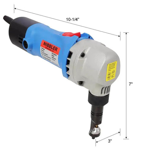 Sheet Metal Nibbler Electric Cutter With 360 Degree Rotation Heavy Duty 500W Power 16 Gauge 1.6mm Cutting Capacity Tool