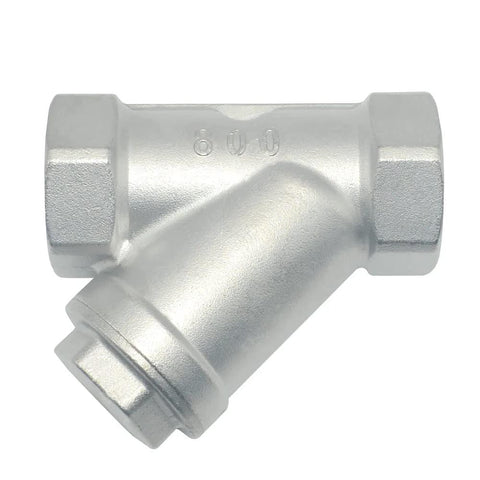 WYE strainer mesh filter valve, 1-in, stainless steel SS316 CF8M, NPT female