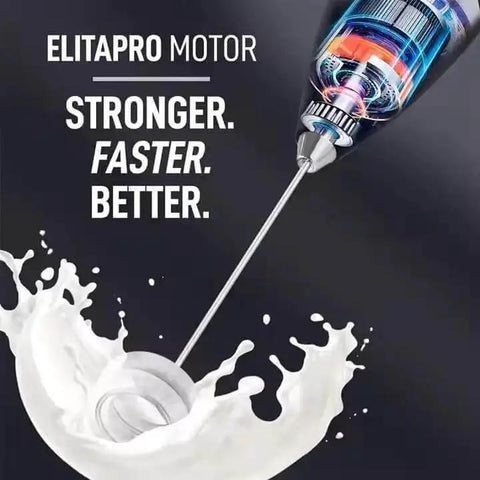Automatic Milk Frother Wand For Lattes And Cappuccinos, Battery Operated Handheld Foam Maker, stainless steel mixing milk
