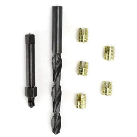 12 Piece M8 X 1.25 Thread Repair Kit With Self Tapping Inserts for automobiles rail cars home appliances and machinery