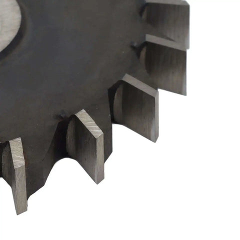 Close-up of Gear Cutter Disc Set With HSS Milling Tools For Industrial Gear Machining And Metal Milling, showing teeth detail