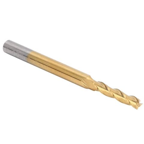 5 Piece Tungsten Steel End Mills With 3 Flutes CNC Milling Cutters For Hardwood Plywood Acrylic Plastic Fiber Resin And PCB Engraving